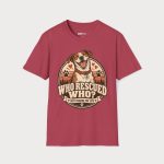 Who Rescued Who? Rescue Dog T-Shirt — Happy Paw Print Graphic Tee