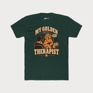 My Golden Therapist T-Shirt – Funny Labrador Therapy Dog Tee