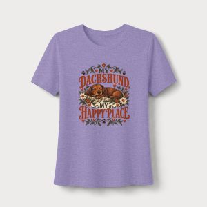 Dachshund "My Happy Place" Tee
