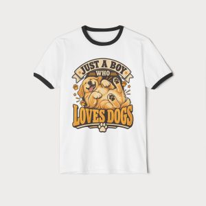 Boy Loves Dogs Ringer T-Shirt