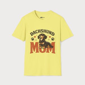 Dachshund Mom T-Shirt — Cute Vintage Dachshund Paw Print Tee